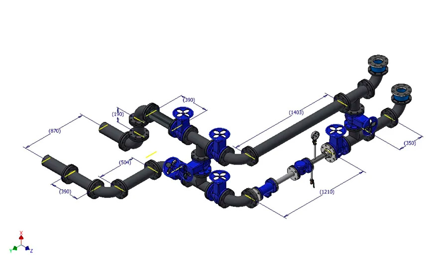 Водомерный узел - пример 1