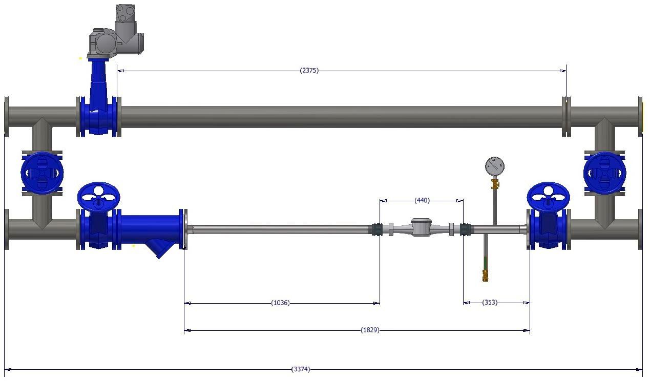 Водомерный узел - пример 5